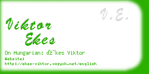 viktor ekes business card